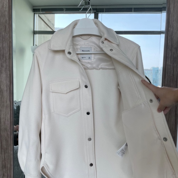 Shirt Jacket Abercrombie & fitch (cream) - Picture 2 of 13